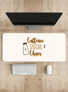 Caffeine before chaos Desk Mat | Desk Pad | Mouse Pad