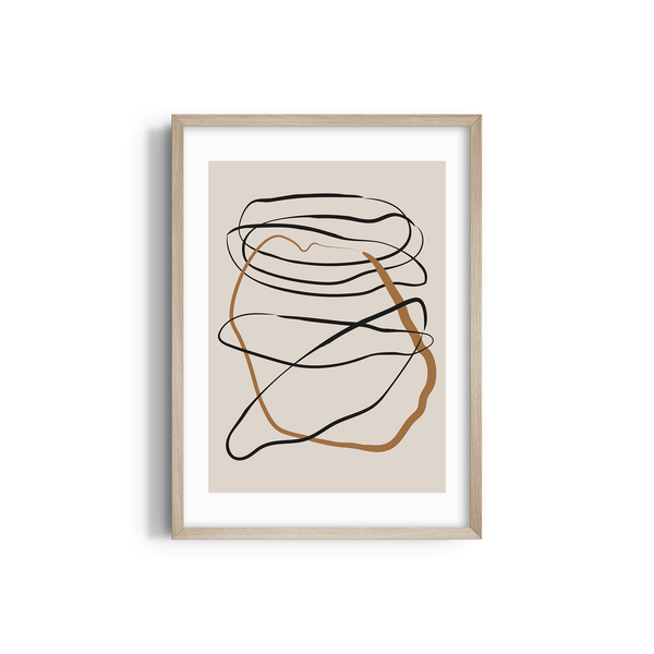 Subtle Dance of Lines Simplicity Wall Art