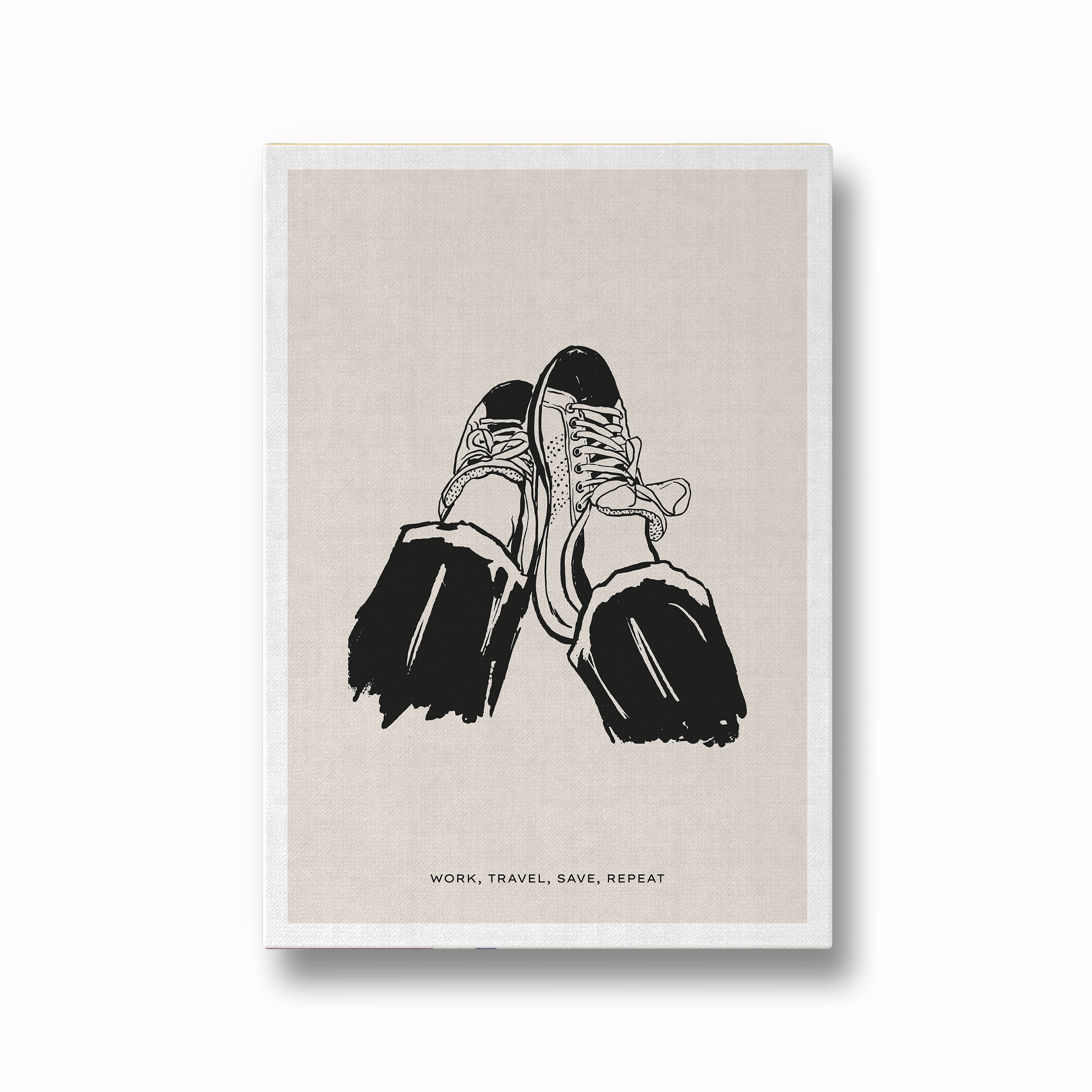 Work, Travel, Save, Repeat Travel Wall Art