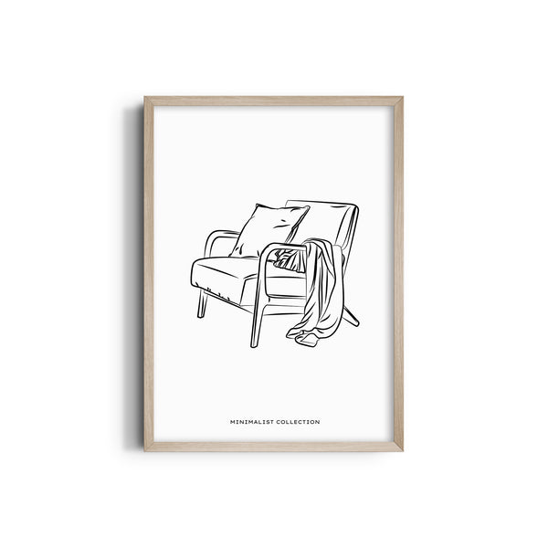My Happy Place Modern Line Wall Art