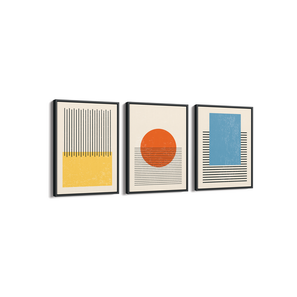 Set of 3 Geometric Modern Wall Art