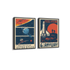 Feel the fear & Outer Space Set of 2 Space Art