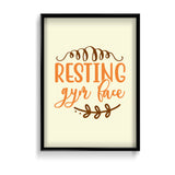 Resting Gym Face Gym Poster