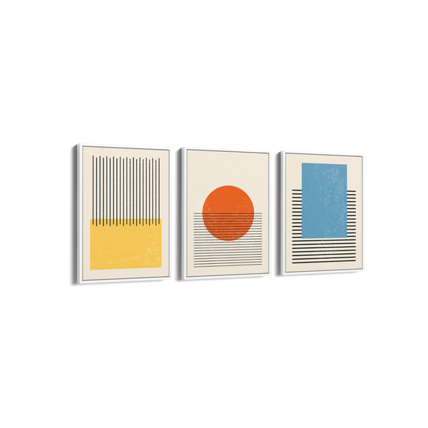 Set of 3 Geometric Modern Wall Art