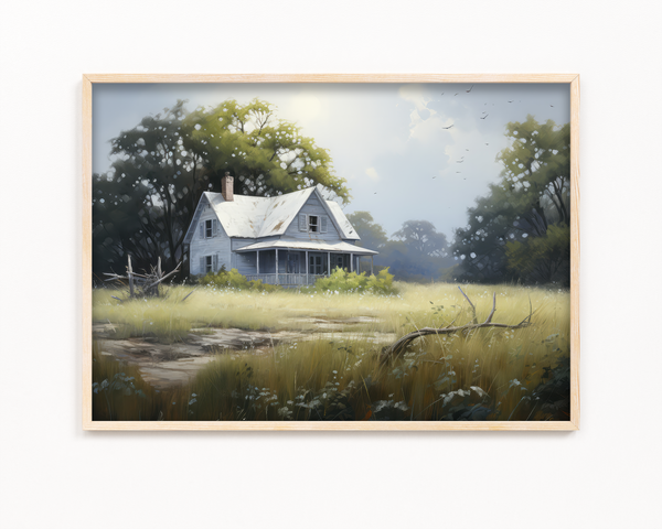Serene Forest Cabin Wall Art