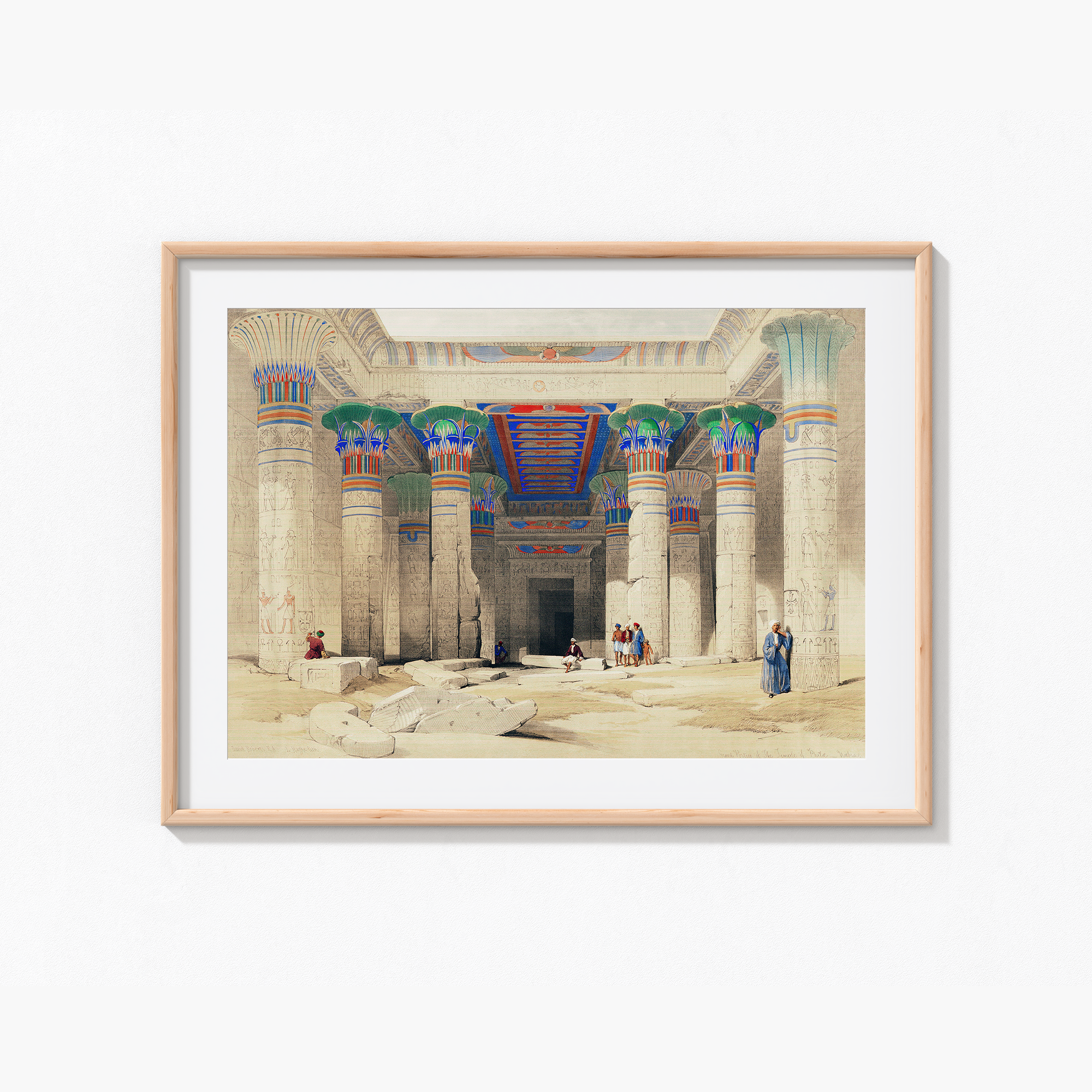 Grand Portico of the Temple of Philae Nubia illustration by David Roberts (1796–1864) Landscape Art