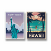 New York & Hawaii Set of 2 Travel Art