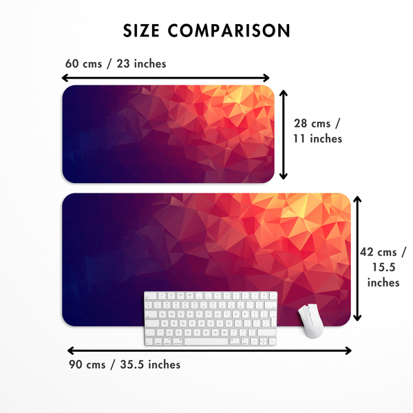 Red - Yellow Abstract Pattern Desk Mat | Desk Pad | Mouse Pad