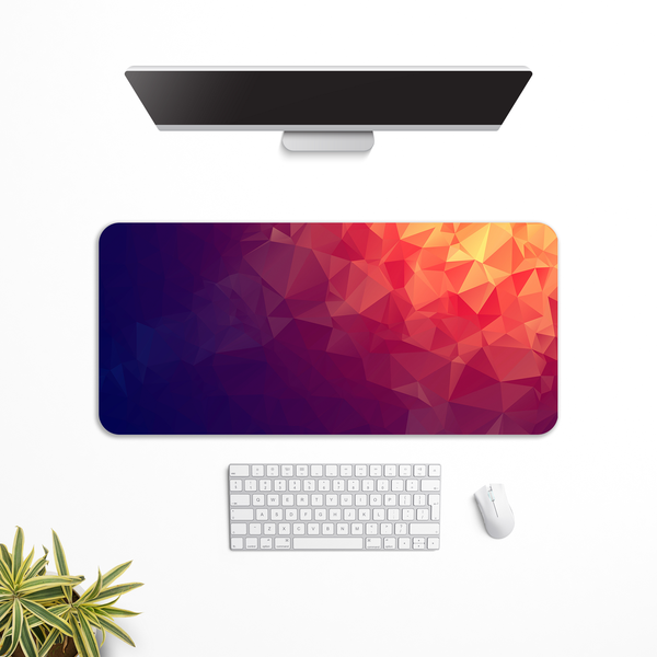 Red - Yellow Abstract Pattern Desk Mat | Desk Pad | Mouse Pad