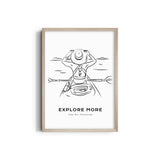 Kayaking Modern Line Wall Art