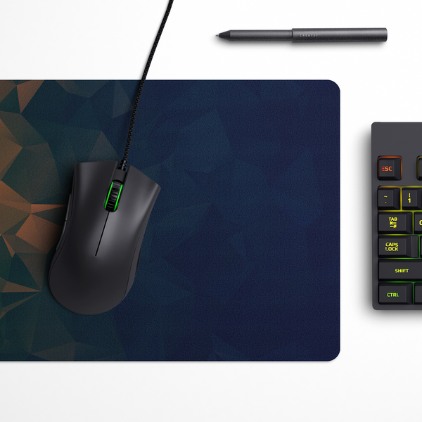 Yellow Abstract Pattern Desk Mat | Desk Pad | Mouse Pad