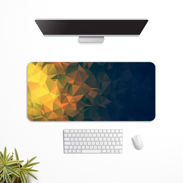 Yellow Abstract Pattern Desk Mat | Desk Pad | Mouse Pad
