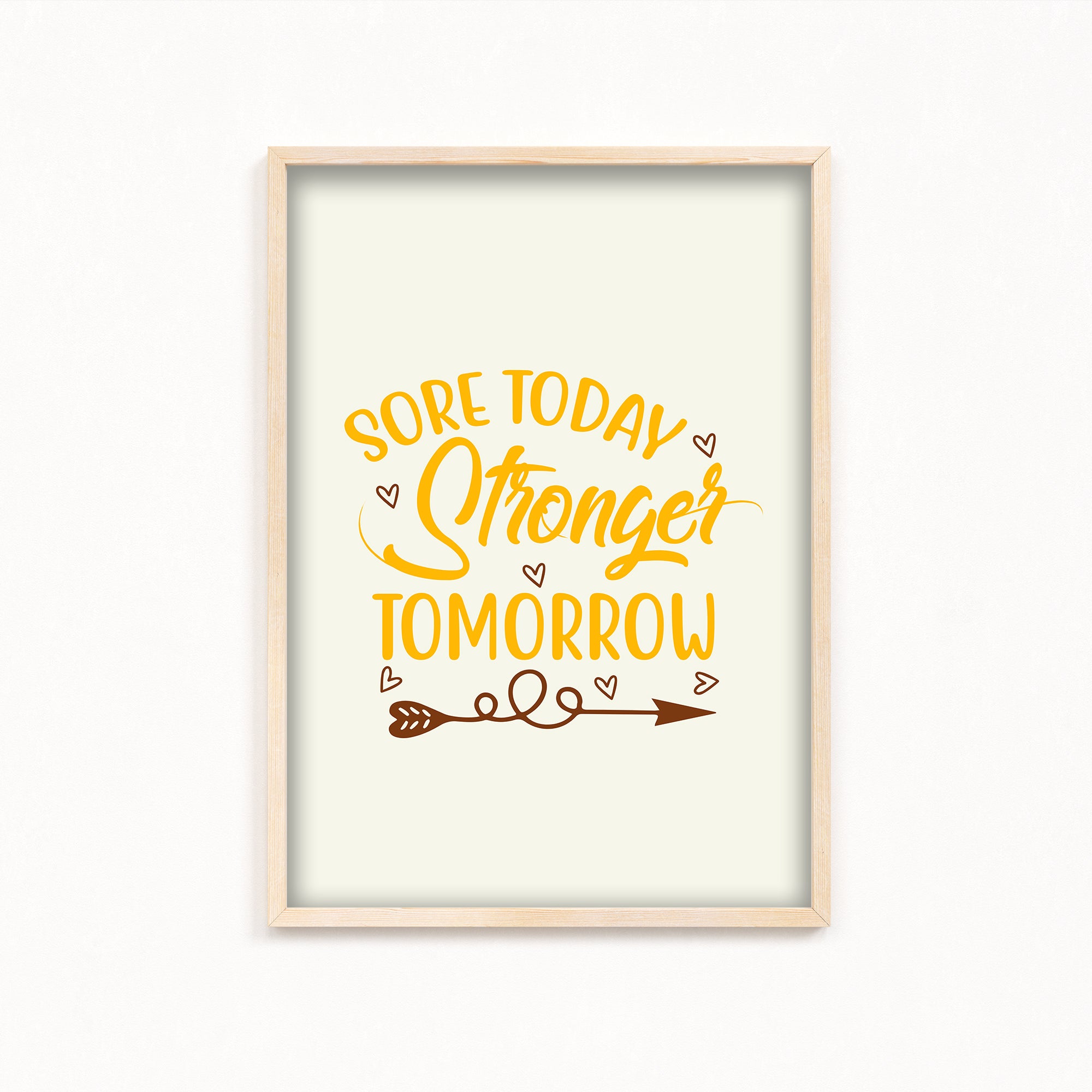 Sore today, Stronger tomorrow Gym Poster