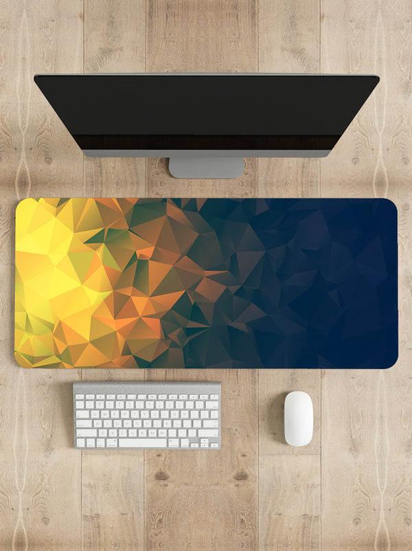 Yellow Abstract Pattern Desk Mat | Desk Pad | Mouse Pad
