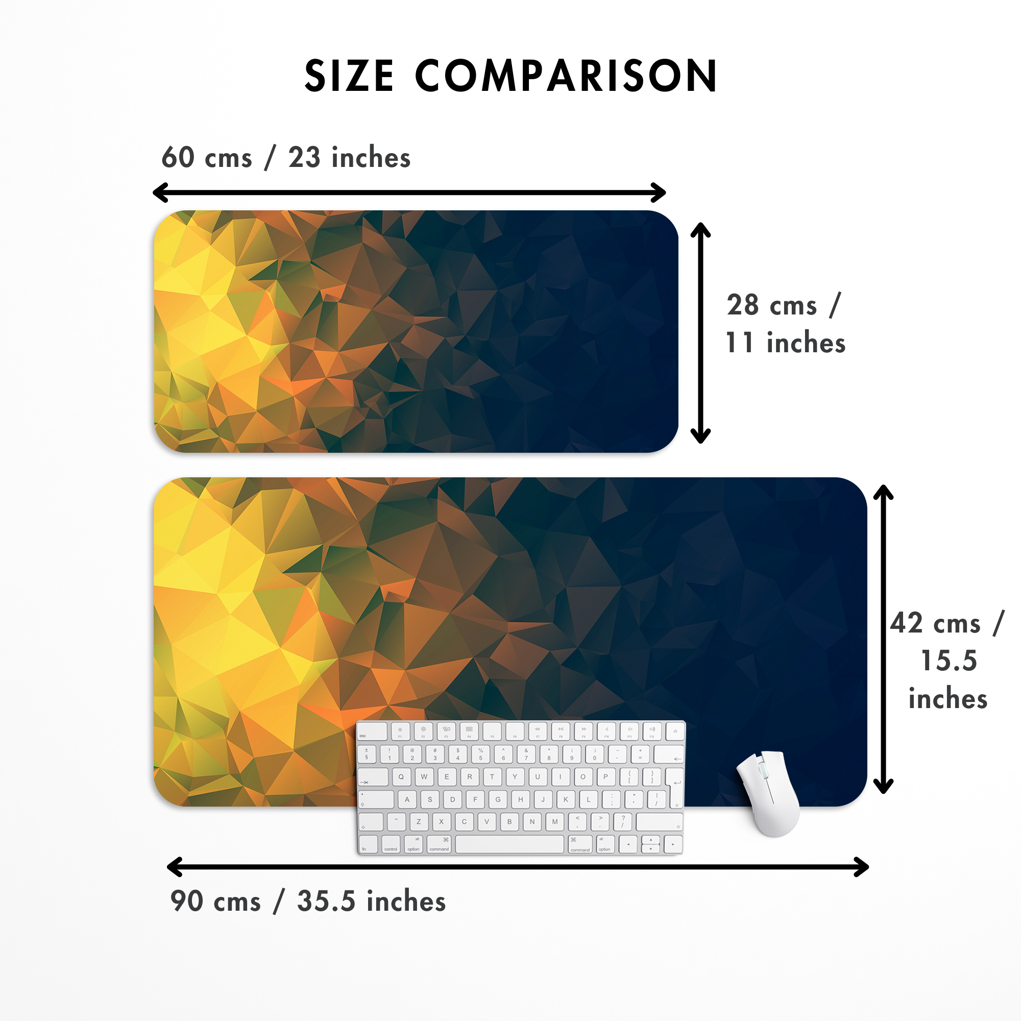 Yellow Abstract Pattern Desk Mat | Desk Pad | Mouse Pad
