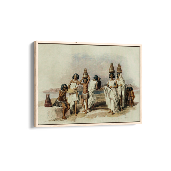 Nubian women at Kortie on the Nile illustration by David Roberts (1796–1864) Landscape Art