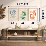 Set of 3 Women enjoying Summer Wall Art
