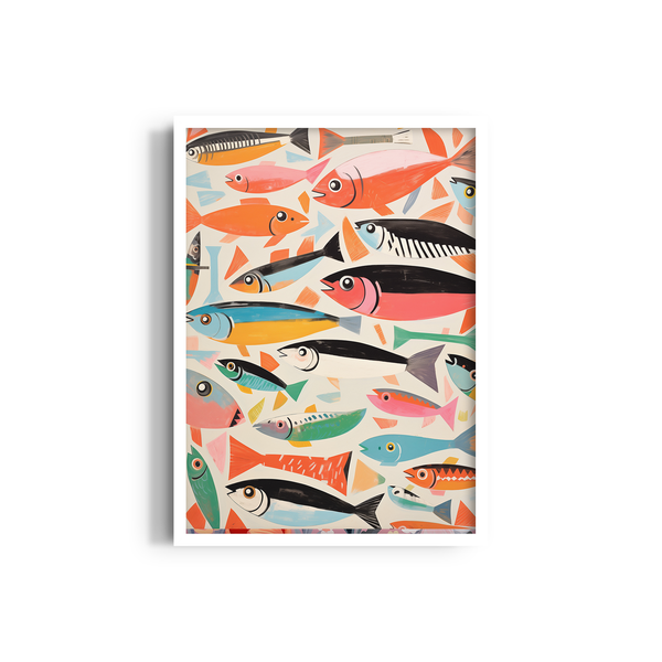 Frenzy of Fish Wall Art