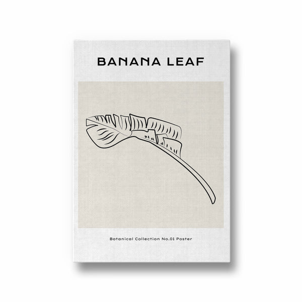 Banana Leaf Modern Line Wall Art