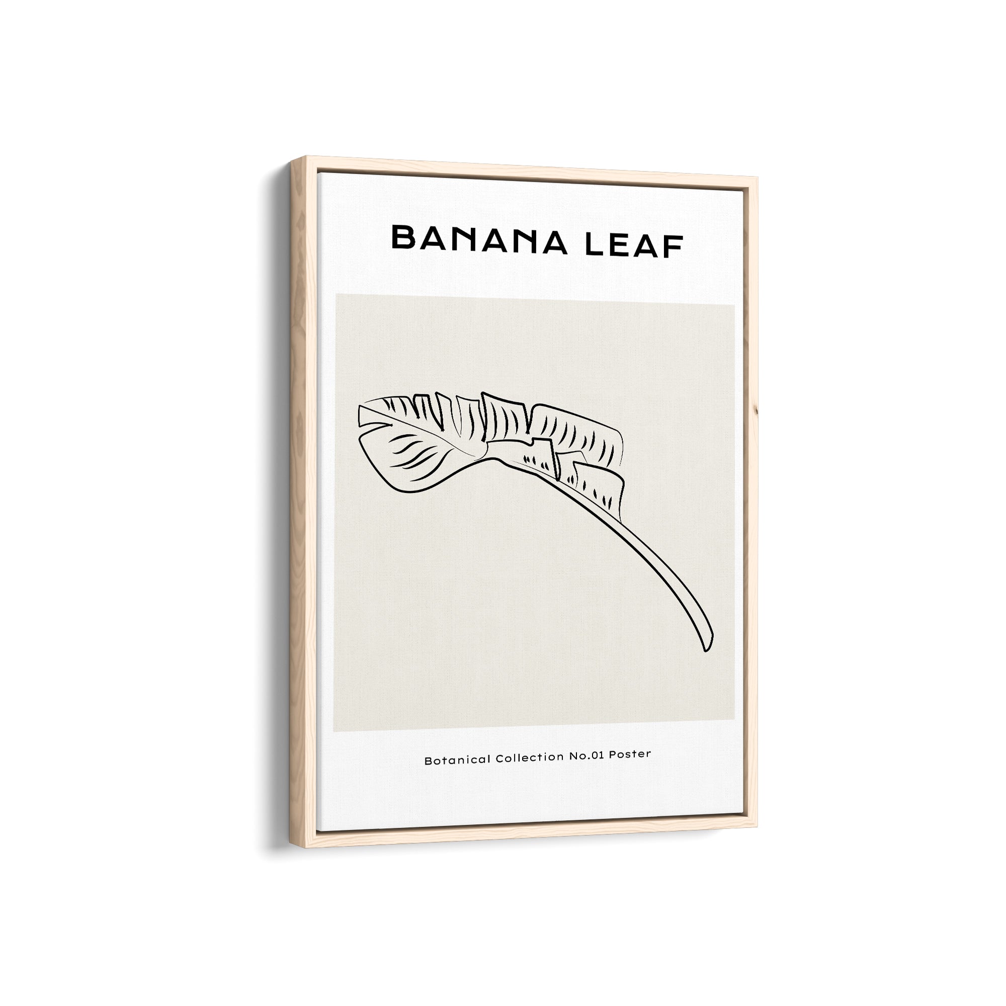 Banana Leaf Modern Line Wall Art