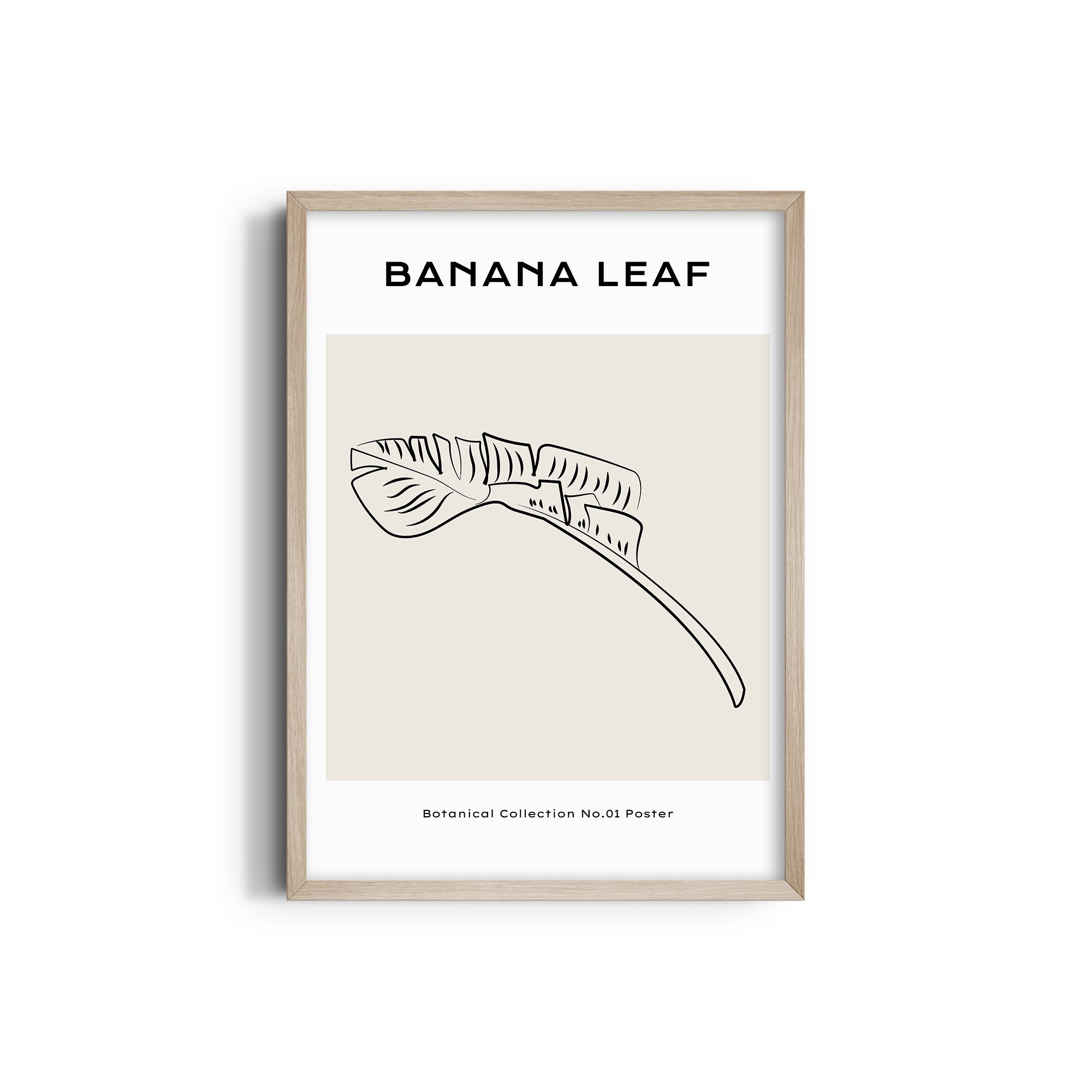 Banana Leaf Modern Line Wall Art