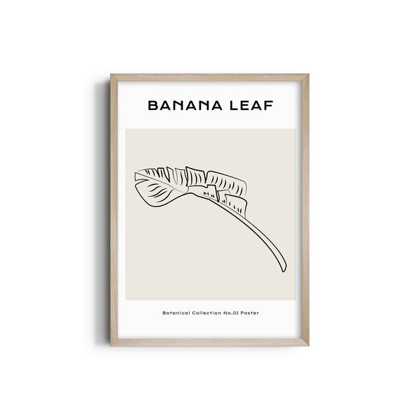 Banana Leaf Modern Line Wall Art