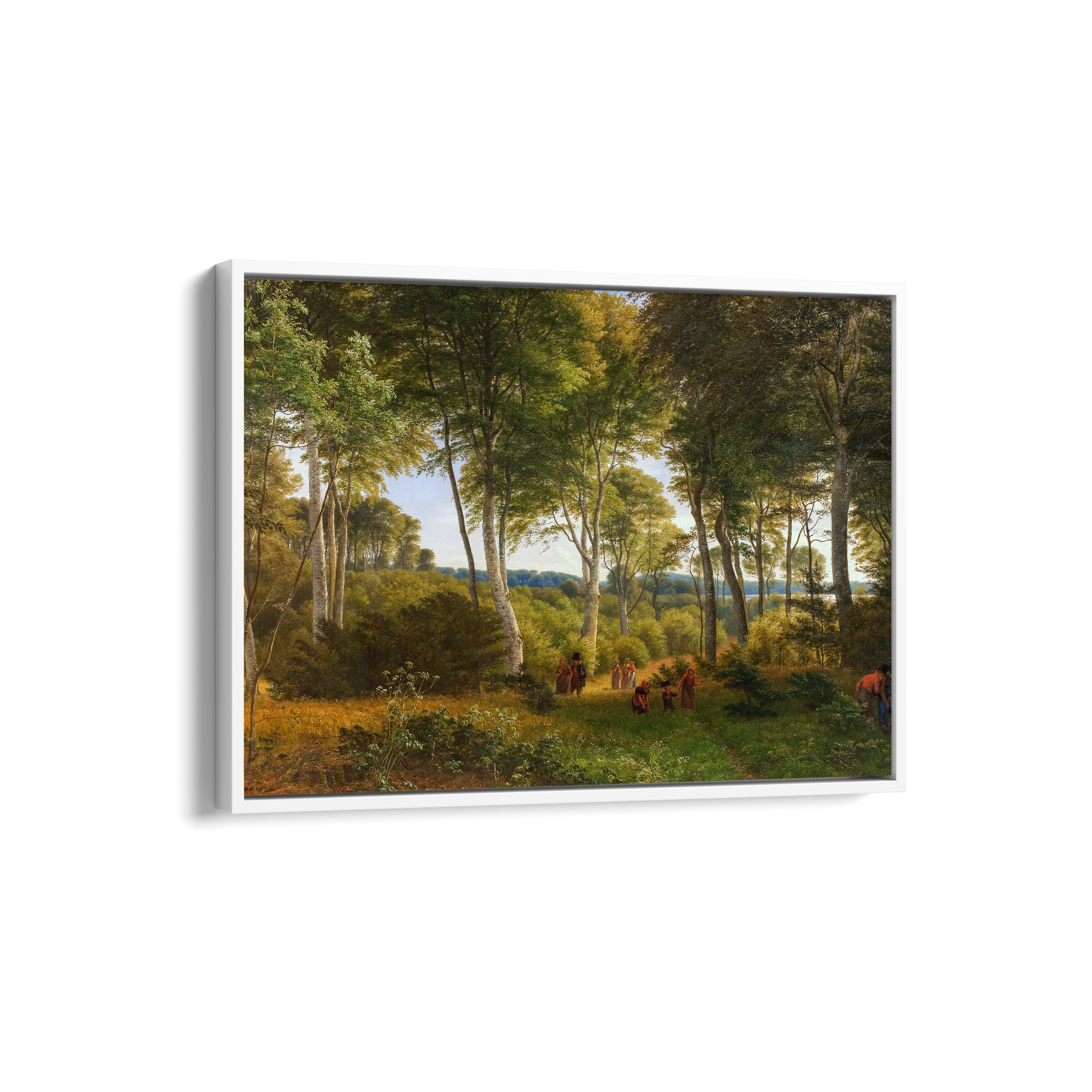 Part of Delhoved Forest by Skarre Sø.Afternoon lighting by P. C. Skovgaard Landscape Art