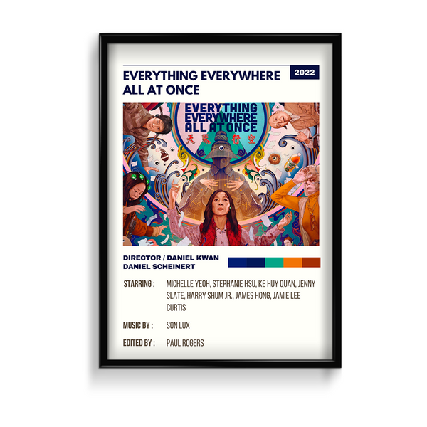 Everything everywhere all at once Retro Wall Art