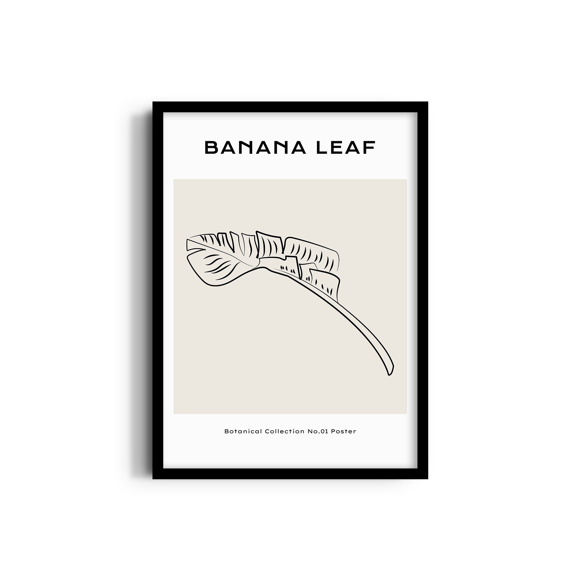 Banana Leaf Modern Line Wall Art