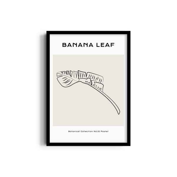 Banana Leaf Modern Line Wall Art