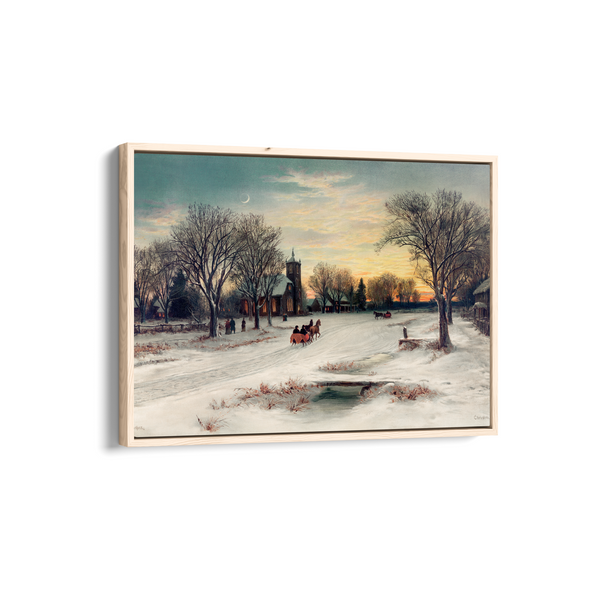 Christmas Eve (1885) by W. C. Bauer Wall Art