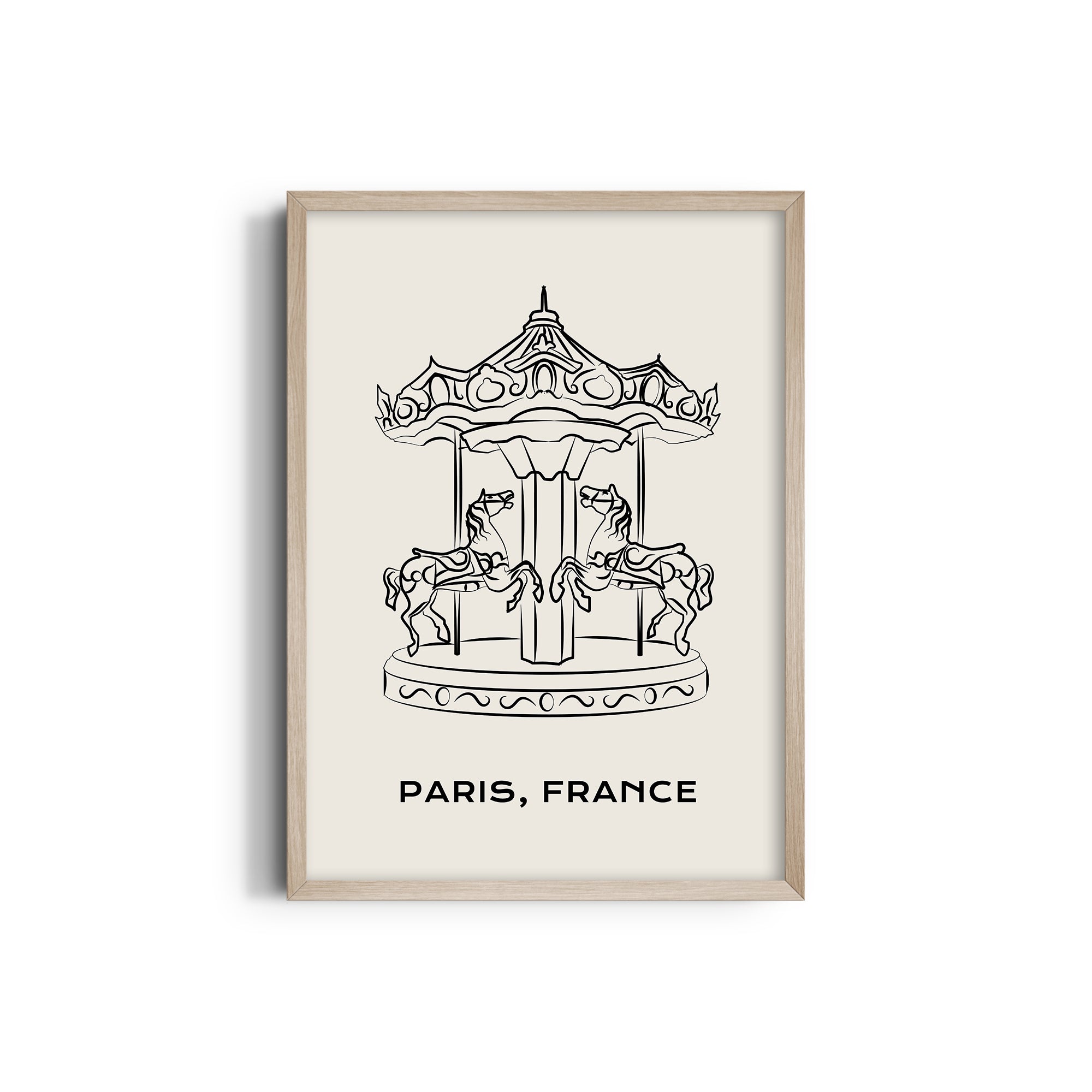 Carousel Modern Line Wall Art