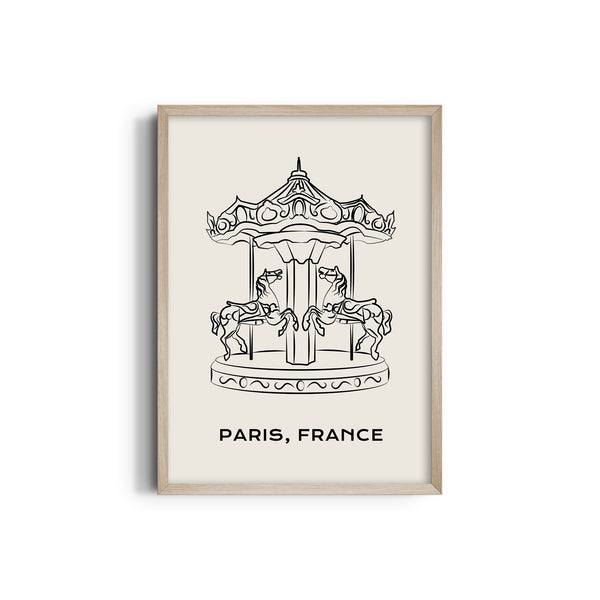 Carousel Modern Line Wall Art