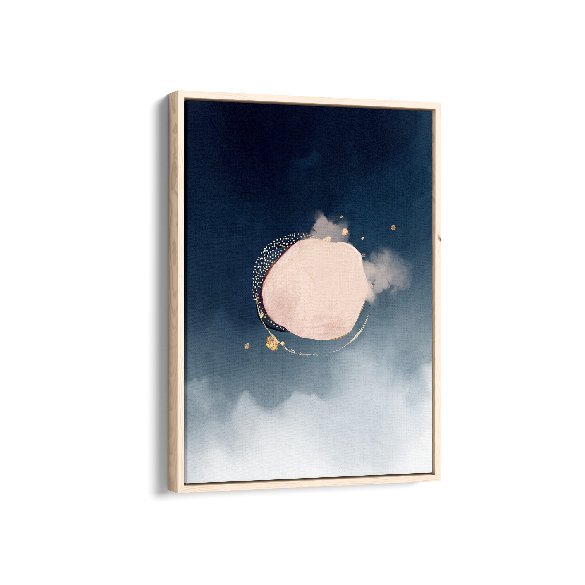 Blue Nebula Abstract Modern Wall Art