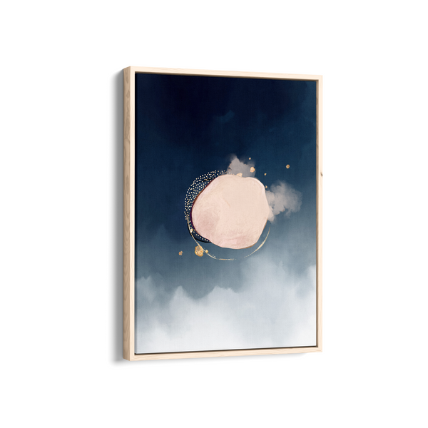 Blue Nebula Abstract Modern Wall Art