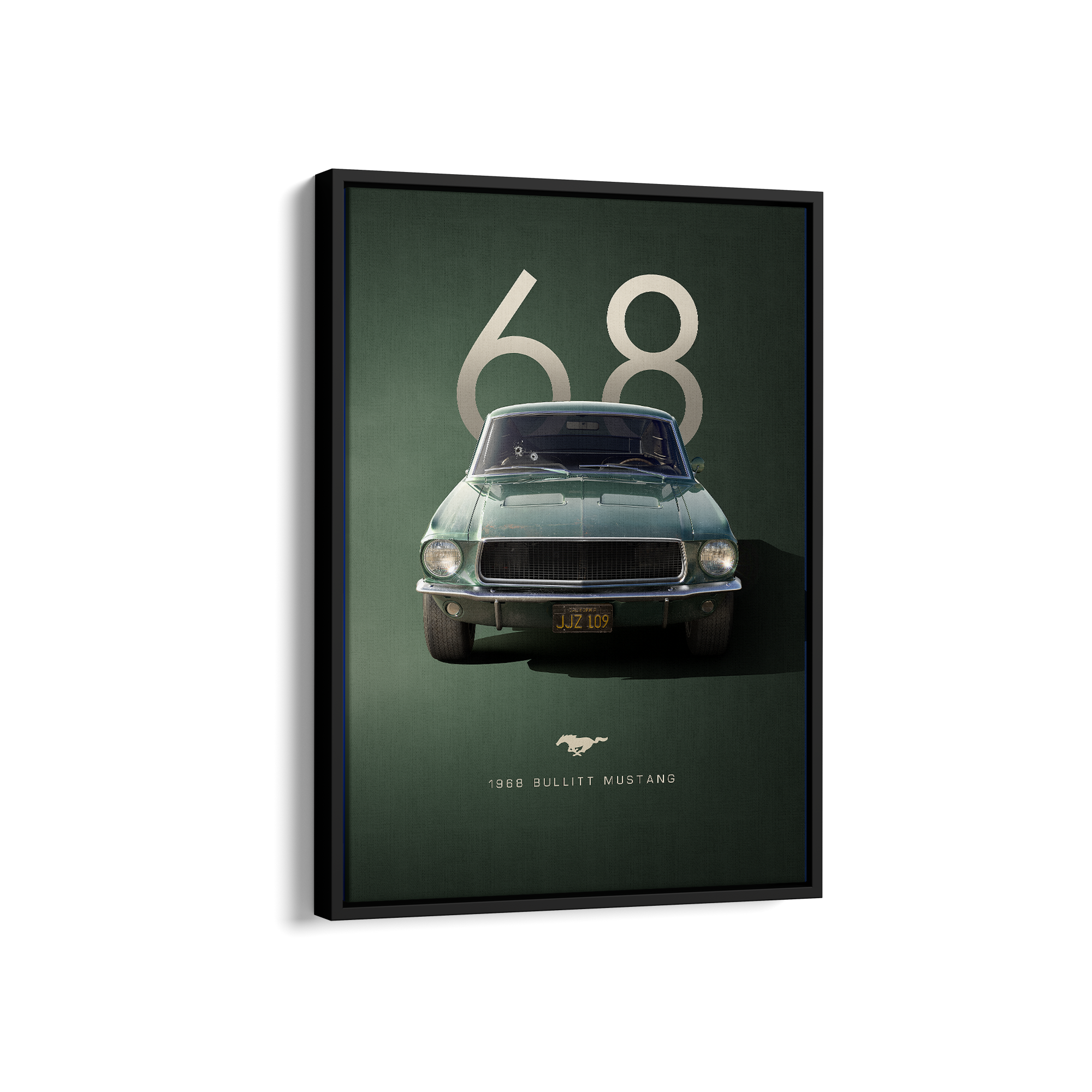 1968 Bullitt Mustang Wall Art
