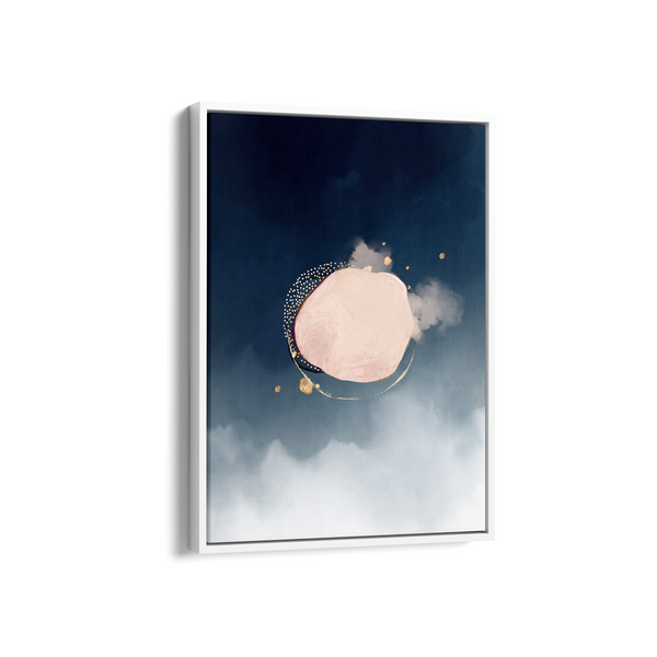 Blue Nebula Abstract Modern Wall Art