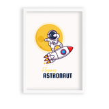 Flying Space Kid Astronaut Wall Art