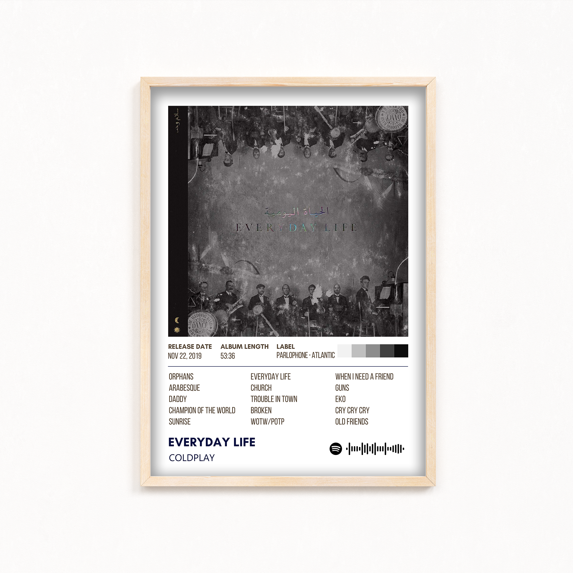 Everyday life Coldplay Album Poster