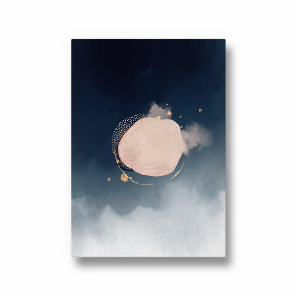 Blue Nebula Abstract Modern Wall Art