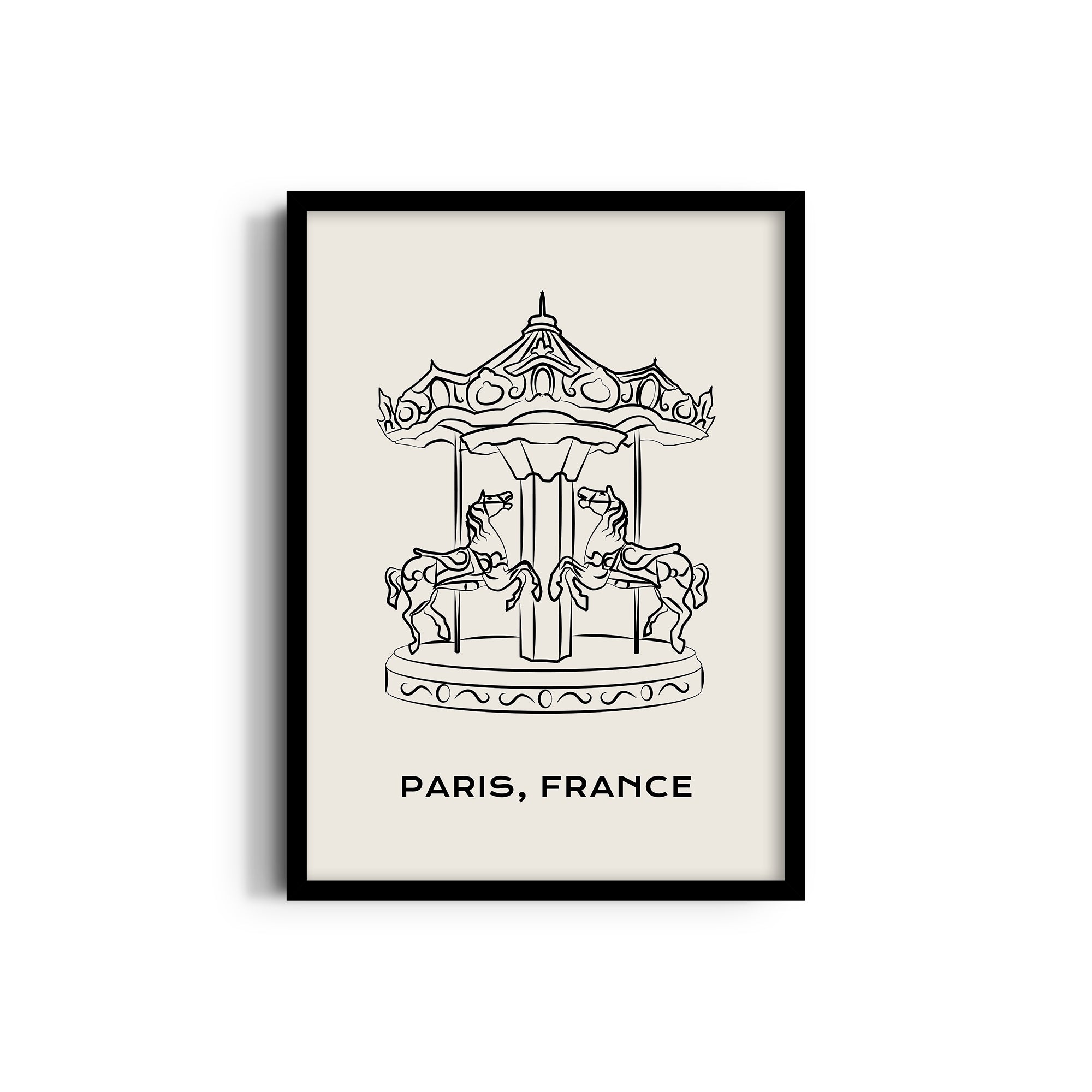 Carousel Modern Line Wall Art