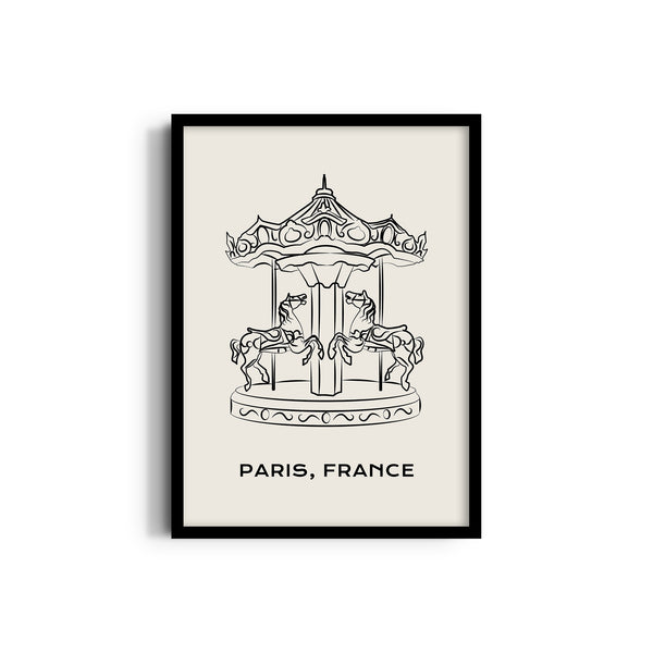 Carousel Modern Line Wall Art