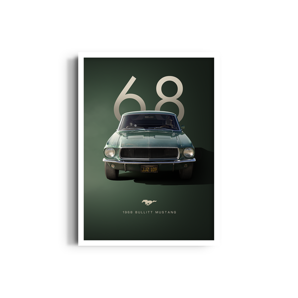 1968 Bullitt Mustang Wall Art