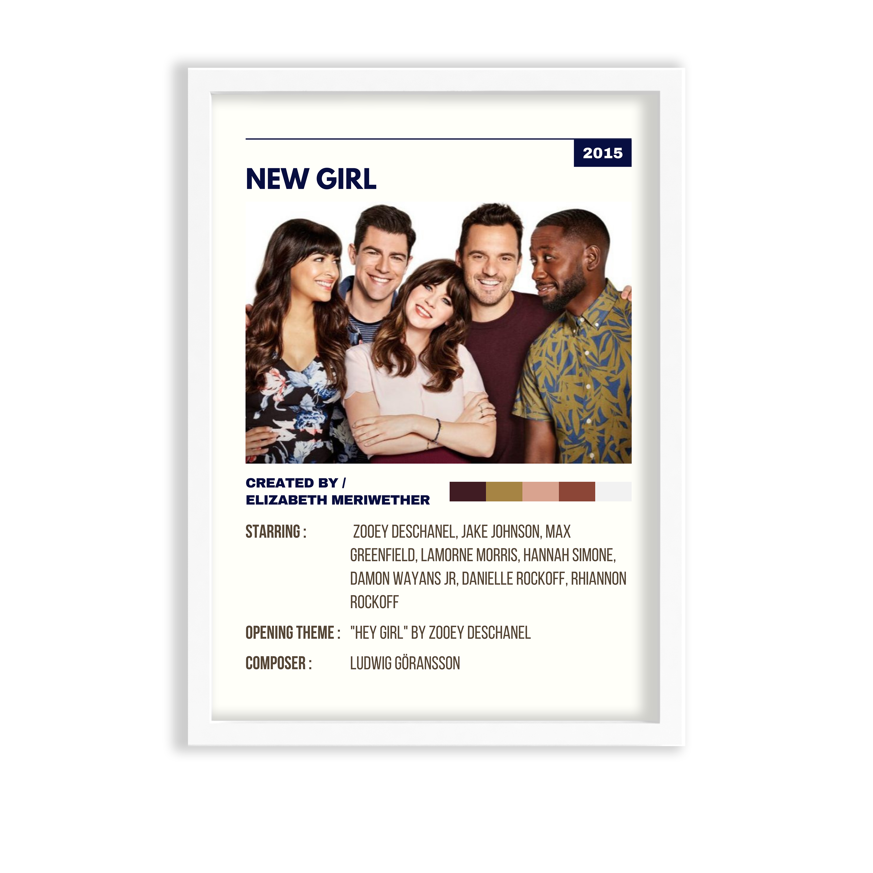 New Girl Retro Wall Art