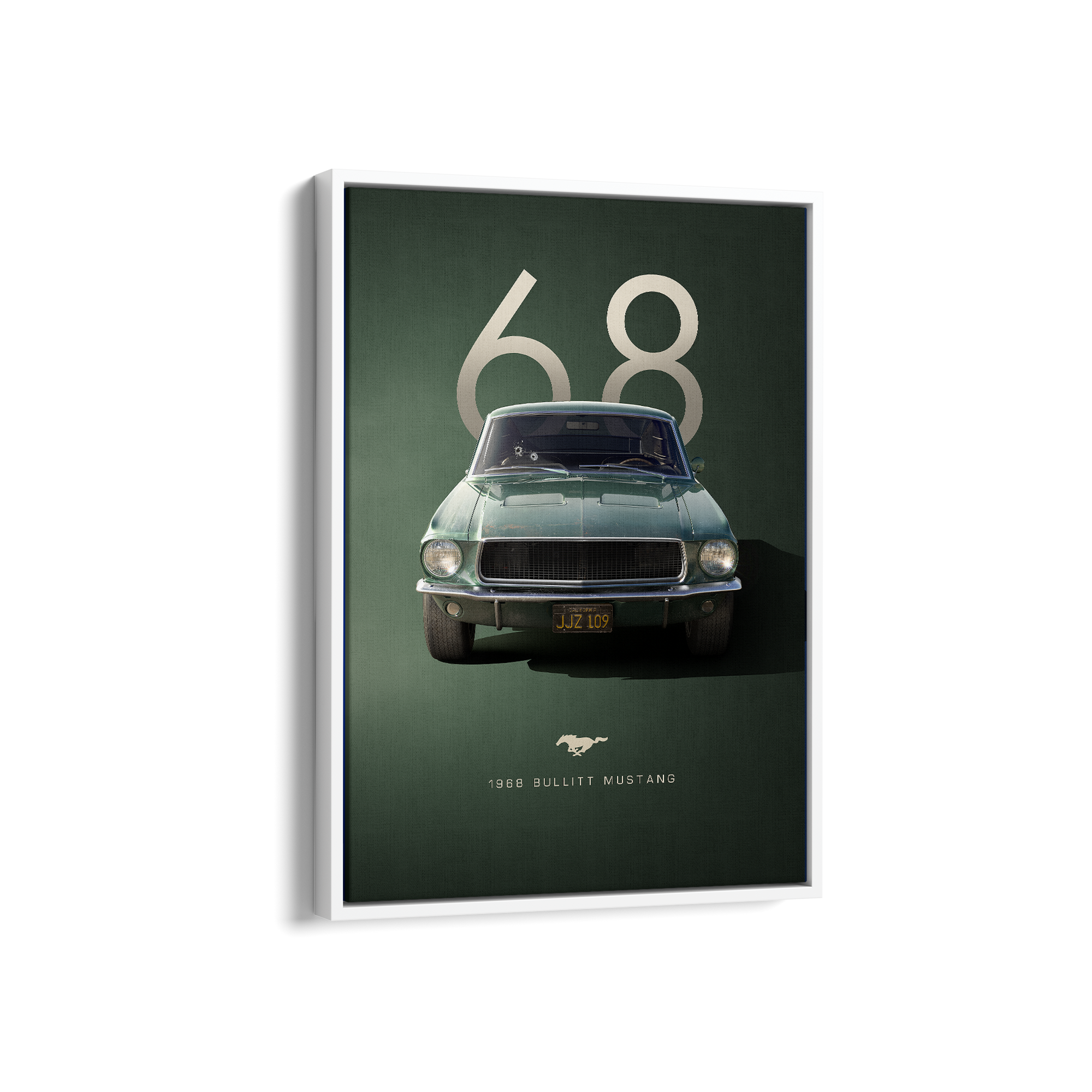 1968 Bullitt Mustang Wall Art