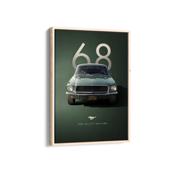 1968 Bullitt Mustang Wall Art