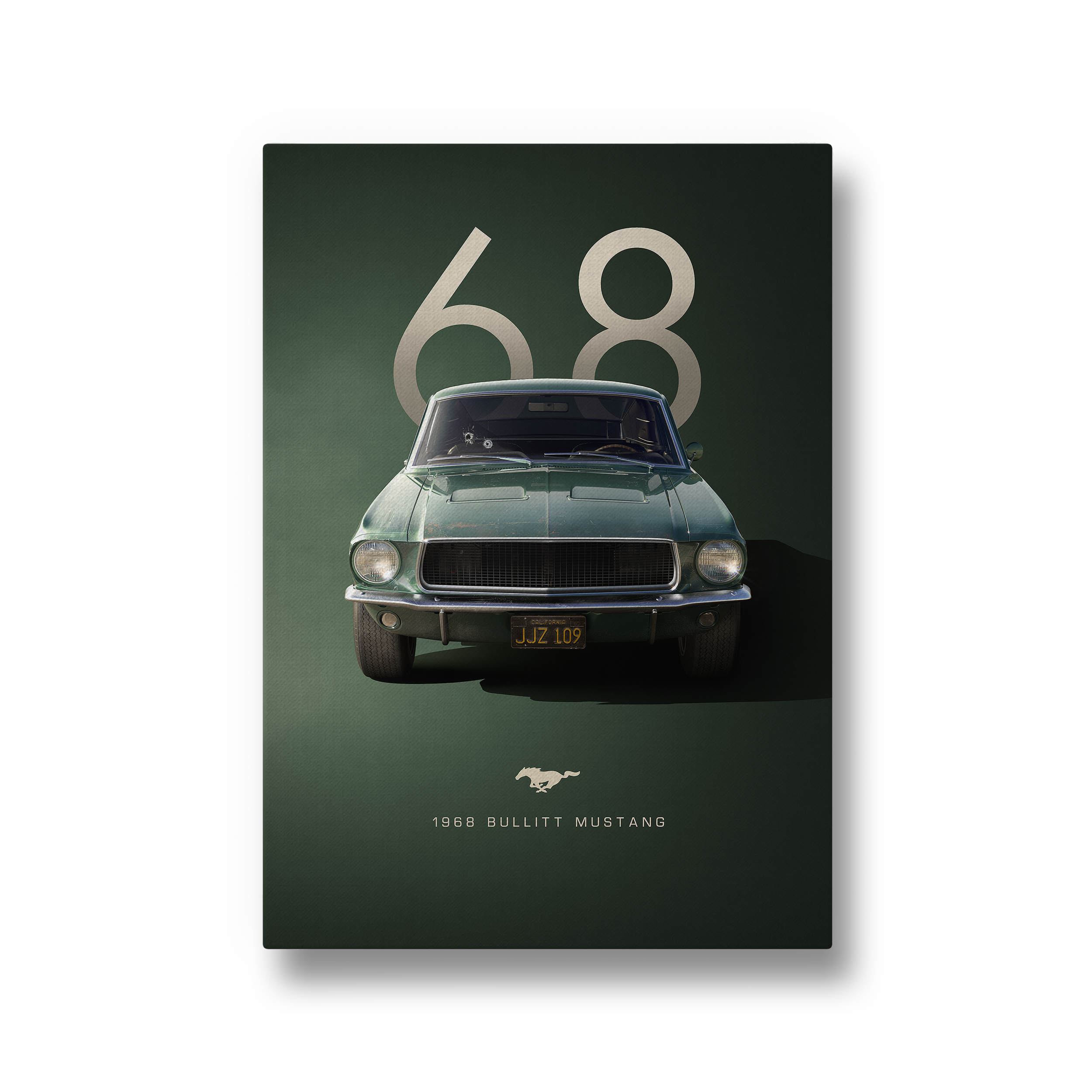 1968 Bullitt Mustang Wall Art