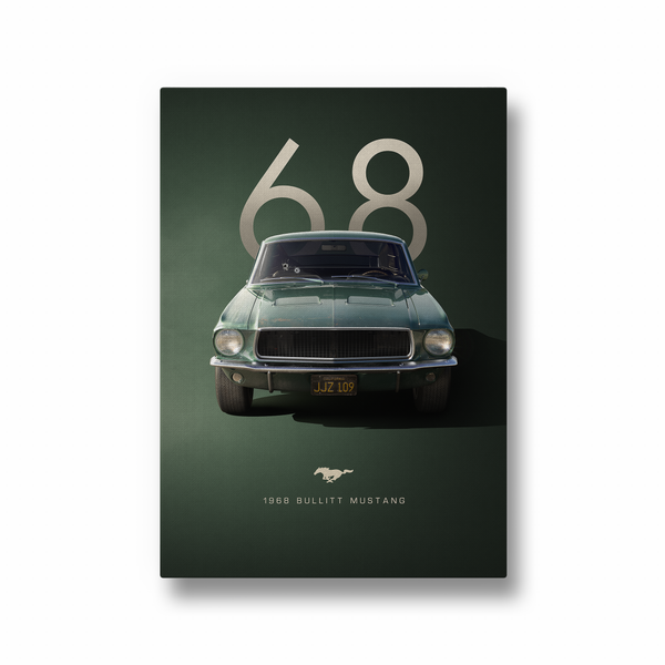 1968 Bullitt Mustang Wall Art