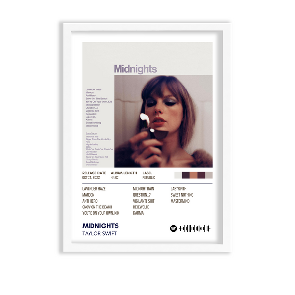 Midnights Taylor Swift Album Poster