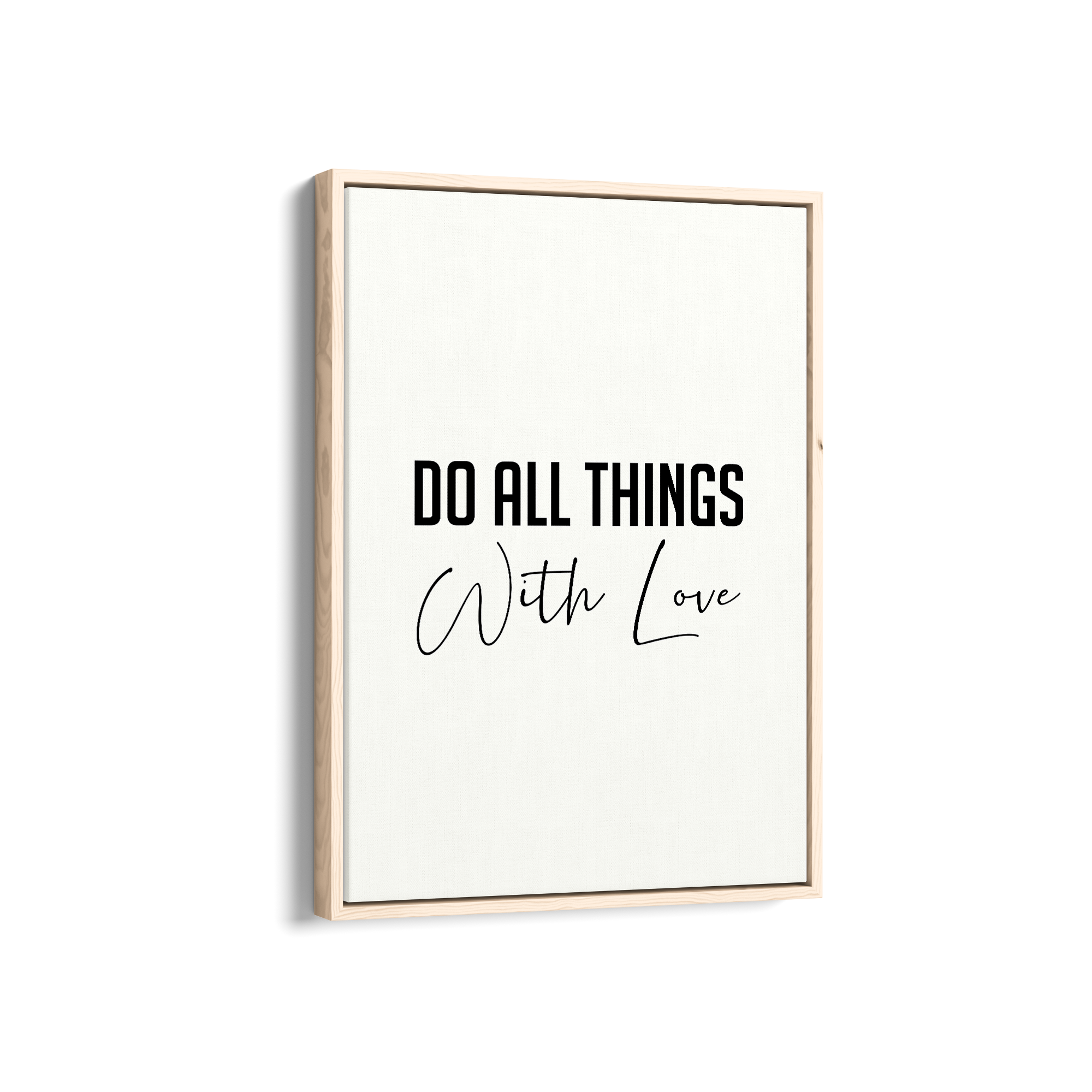 Do all things with love Quote Wall Art
